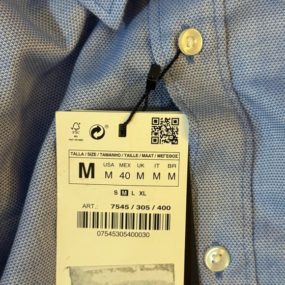 Zara Blue Casual Button Down Shirt Long Sleeve

#1052 - Picture 6 of 7